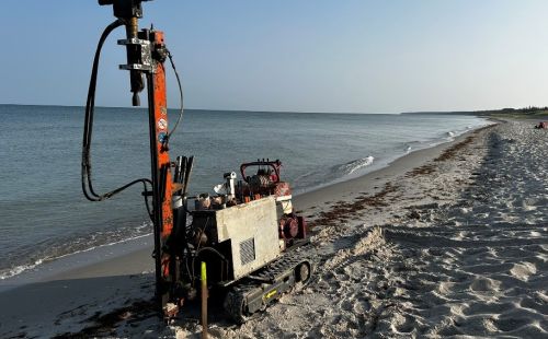 Ahrenshoop Buhnenbeubau GEOS G.E.O.S. Küstenschutz Baugrunderkundung