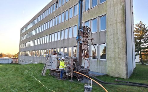 Geothermie Erdwärmebohrung GEOS G.E.O.S. Halsbrücke